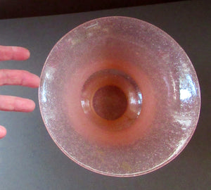 1930s Art Deco Heavy Bubble Glass Vase. Possibly John Walsh Walsh