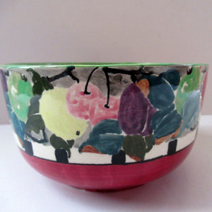1935 Bough Pottery Bowl. Summer Fruits Rich Amour