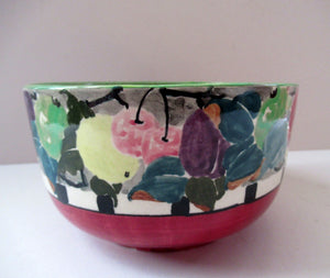 1935 Bough Pottery Bowl. Summer Fruits Rich Amour