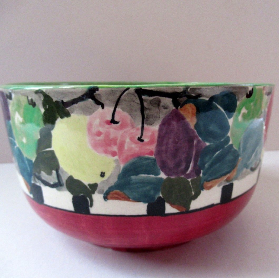 1935 Bough Pottery Bowl. Summer Fruits Rich Amour