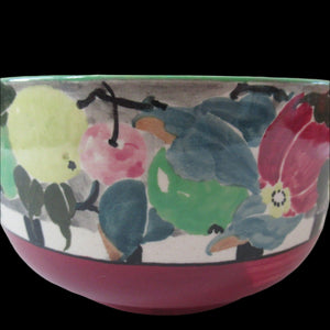 1935 Bough Pottery Bowl. Summer Fruits Rich Amour