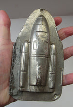 Load image into Gallery viewer, Vintage DUTCH  Vormenfabriek Tilburg Tin Chocolate Mould in the Shape of a Space Rocket or Space Ship
