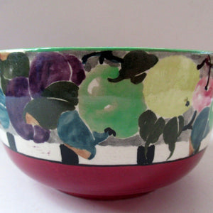 1935 Bough Pottery Bowl. Summer Fruits Rich Amour