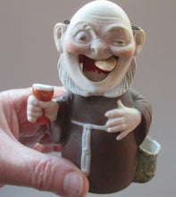 Load image into Gallery viewer, Antique Porcelain Nodder Figurine by Schafer &amp; Vater. Drunken Monk with Beer 
