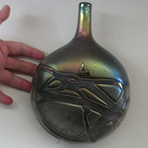 1980s Maltese Phoenician Glass Lollipop Vase