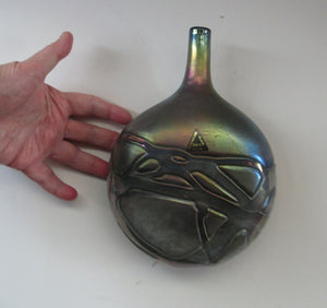 1980s Maltese Phoenician Glass Lollipop Vase