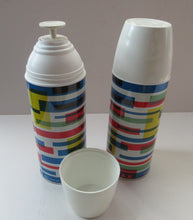 Load image into Gallery viewer, 1960s VAX Thermos Flask or Vaccum Flask. Geometric Abstract Pattern
