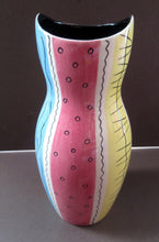 Load image into Gallery viewer, Pastel Stripes. 1950s 1950s Royal Norfolk Abstract Patterh Ceramic Vase 

