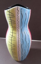 Load image into Gallery viewer, Pastel Stripes. 1950s 1950s Royal Norfolk Abstract Patterh Ceramic Vase 
