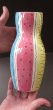 Load image into Gallery viewer, Pastel Stripes. 1950s 1950s Royal Norfolk Abstract Patterh Ceramic Vase 
