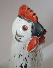 Load image into Gallery viewer, Antique VICTORIAN Staffordshire Flatback Rooster Figurine. Large Size. Late 19th Century
