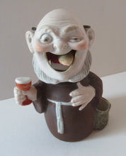 Load image into Gallery viewer, Antique Porcelain Nodder Figurine by Schafer &amp; Vater. Drunken Monk with Beer 
