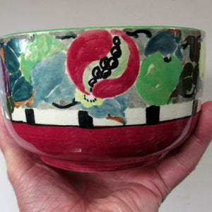 1935 Bough Pottery Bowl. Summer Fruits Rich Amour