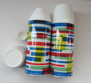 1960s VAX Thermos Flask or Vaccum Flask. Geometric Abstract Pattern