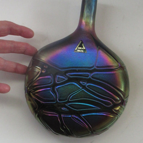 Vintage 1980s Maltese Phoenician Glass Lollipop Vase