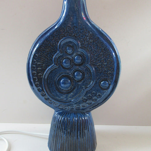 Vintage 1960s Large Modernist Brutalist Ceramic Table Lamp