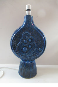 Vintage 1960s Large Modernist Brutalist Ceramic Table Lamp