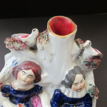 Load image into Gallery viewer, 1850s Spill Vase of a Sleeping Couple with Birds in Nests
