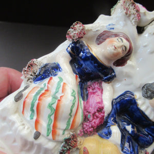 1850s Spill Vase of a Sleeping Couple with Birds in Nests