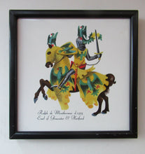 Load image into Gallery viewer, Vintage 1960s Decorative Tile Medieval Knights on Horseback
