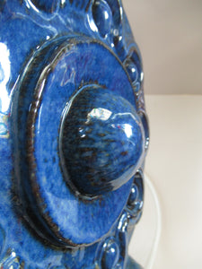 Vintage 1960s Large Modernist Brutalist Ceramic Table Lamp