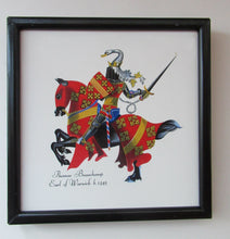 Load image into Gallery viewer, Vintage 1960s Decorative Tile Medieval Knights on Horseback
