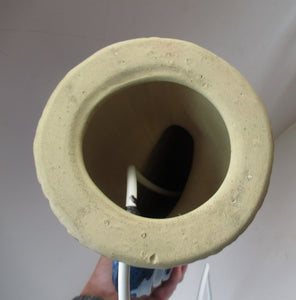 Vintage 1960s Large Modernist Brutalist Ceramic Table Lamp