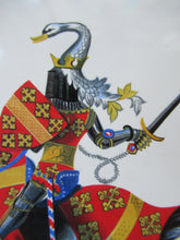 Load image into Gallery viewer, Vintage 1960s Decorative Tile Medieval Knights on Horseback

