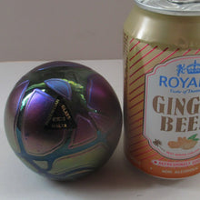 Load image into Gallery viewer, Iridescent 1990 Maltese Phoenician Glass Paperweight with Peacock Lustres
