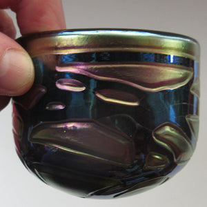 Vintage Maltese Phoenician Peacock Lustre Bowl