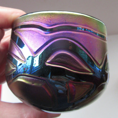 Vintage Maltese Phoenician Peacock Lustre Bowl