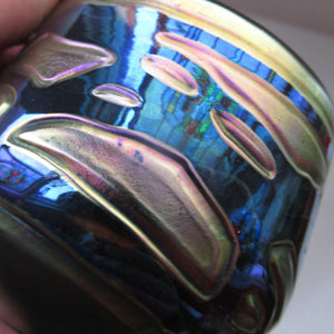 Vintage Maltese Phoenician Peacock Lustre Bowl