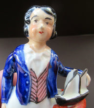 Load image into Gallery viewer, Staffordshire Figurine. 1850s Prince of Wales with Pond Yacht
