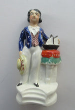 Load image into Gallery viewer, Staffordshire Figurine. 1850s Prince of Wales with Pond Yacht
