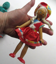 Load image into Gallery viewer, Set of Three Little Vintage 1950s WOODEN DOLLS. Made in Poland
