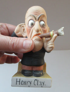 Schafer and Vater Smoking Head Ashtray and Match Holder Henry Clay