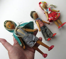 Load image into Gallery viewer, Set of Three Little Vintage 1950s WOODEN DOLLS. Made in Poland
