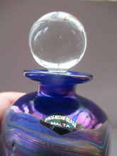 Load image into Gallery viewer, Vintage Maltese Glass Phoenician Peacock Lustre Perfume Bottle
