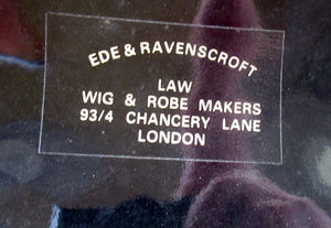 Scottish Solicitor's or Barristers 1980s Horsehair Wig and Metal Wig Box