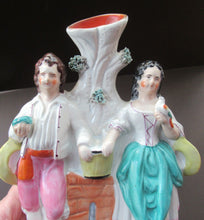 Load image into Gallery viewer, Victorian Staffordshire Spill Vase Flatback. Couple at a Water Well
