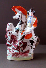 Load image into Gallery viewer, 1850s Staffordshire Figurine of the Emperor Napoleon Crossing the Alps
