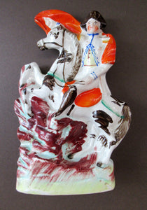 1850s Staffordshire Figurine of the Emperor Napoleon Crossing the Alps
