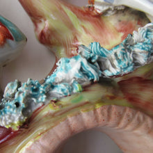 Load image into Gallery viewer, Antique Miniature Staffordshire Figure. Couple Making Music. Swan in River
