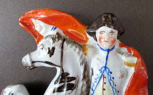 1850s Staffordshire Figurine of the Emperor Napoleon Crossing the Alps