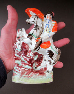 1850s Staffordshire Figurine of the Emperor Napoleon Crossing the Alps