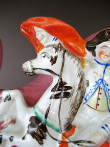 1850s Staffordshire Figurine of the Emperor Napoleon Crossing the Alps