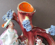 Load image into Gallery viewer, Miniature 1850s Staffords;hire Spill Vase with Two Figures and a Deer
