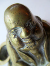 Load image into Gallery viewer, Antique Victorian Brass Inkwell of a Daniel Lambert
