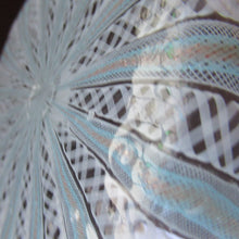 Load image into Gallery viewer, Vintage Venetian / Salviati Murano Glass Latticino Zanfirico Glass Plate; Gold Inclusions and Frilled Edge
