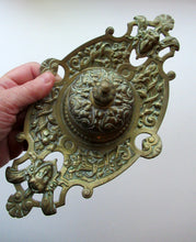 Load image into Gallery viewer, Antique Victorian Brass Inkwell with Original Glass Liner
